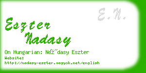 eszter nadasy business card